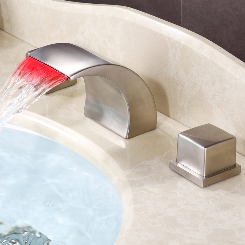 Sumerain WideSpread Waterfall LEDThermal Sink Faucet & Reviews Wayfair